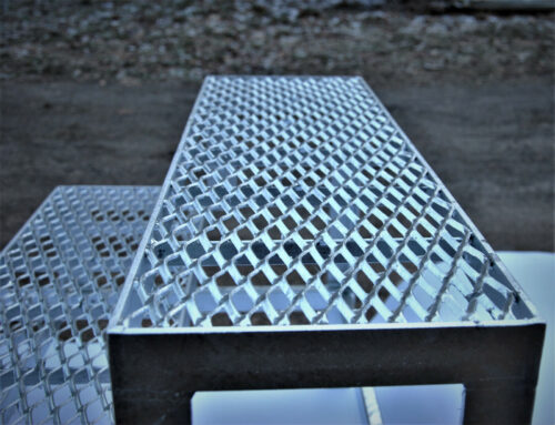 Stahltreppe 2 Stufen Freistehend