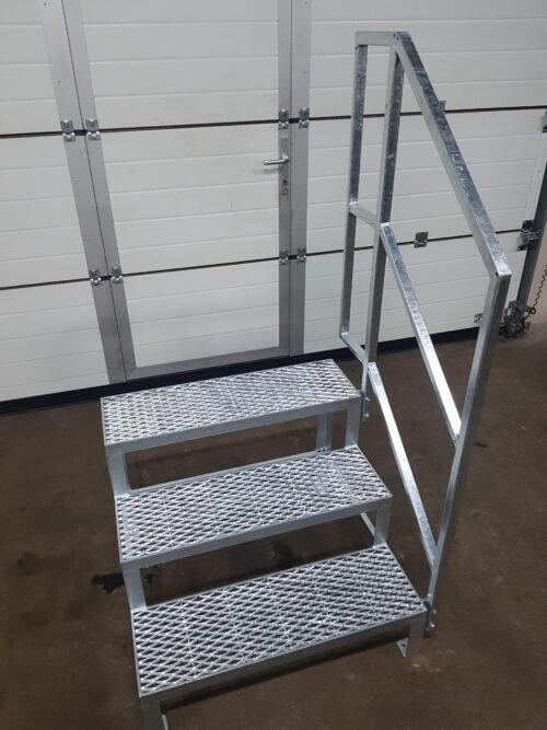 Industrietreppen Gartentreppe Stahltreppe 3 Stufen verzinkt