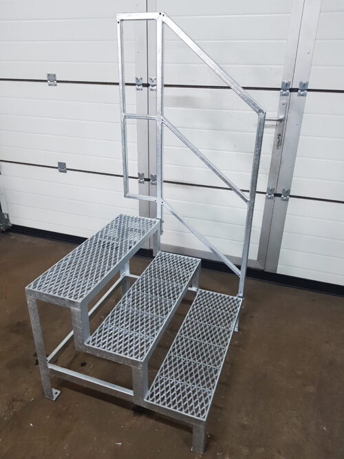 Außentreppe 3 Stufen verzinkt Gertentreppe Terrassentreppen Außenbereich