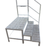 2 Stufen mit Podest Stahltreppe mit Geländer, Außentreppe mit Podest verzinkt Perfekt für den Außenbereich