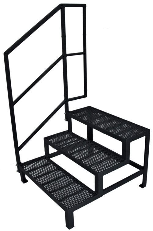 Stahltreppe 3 Stufen pulverbeschichtet