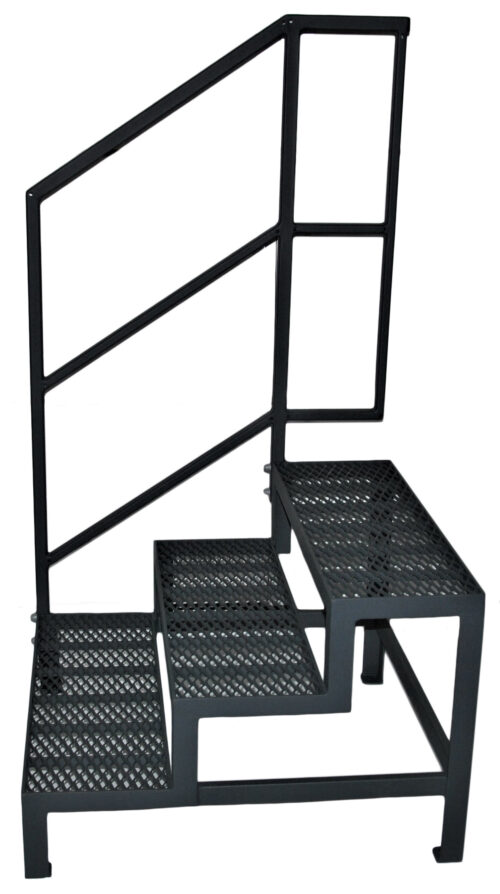 Stahltreppe 3 Stufen pulverbeschichtet