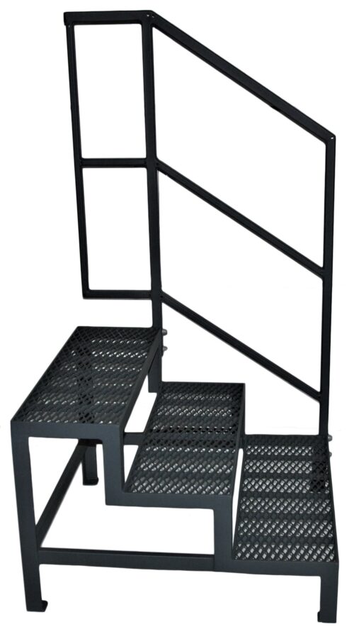 Stahltreppe 3 Stufen pulverbeschichtet