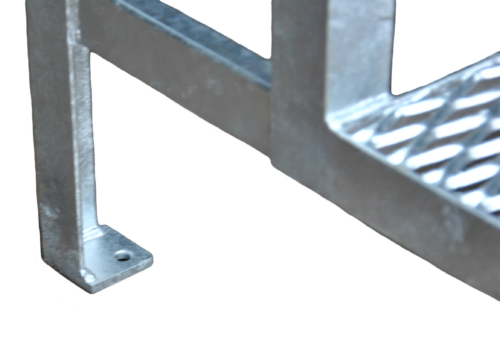 Stahltreppe 2 Stufen Freistehend