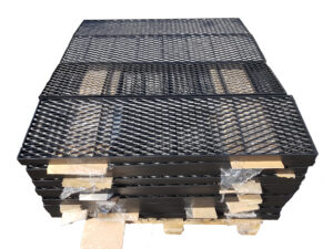 Treppenstufen Stahl Rutschfest pulverbeschichtet Anthrazit