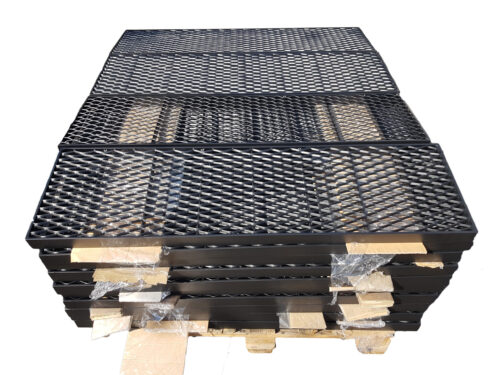 Treppenstufen Stahl Rutschfest pulverbeschichtet Anthrazit